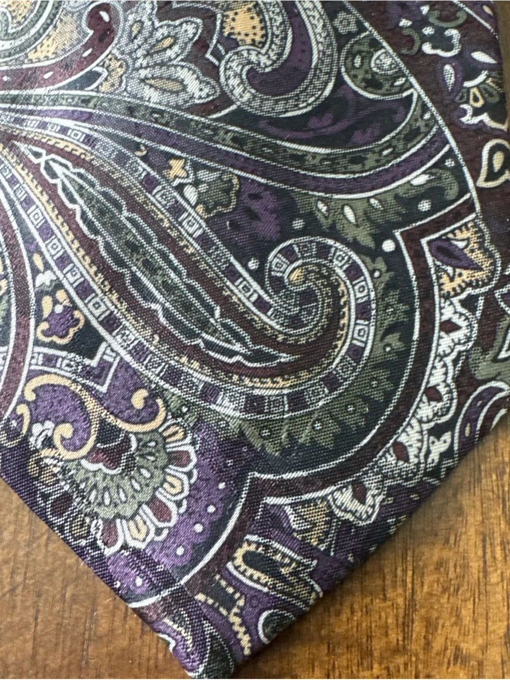 Wembley Gray Blue Tie Lot of 3 Vintage Paisley Floral Poly or Silk Made in USA